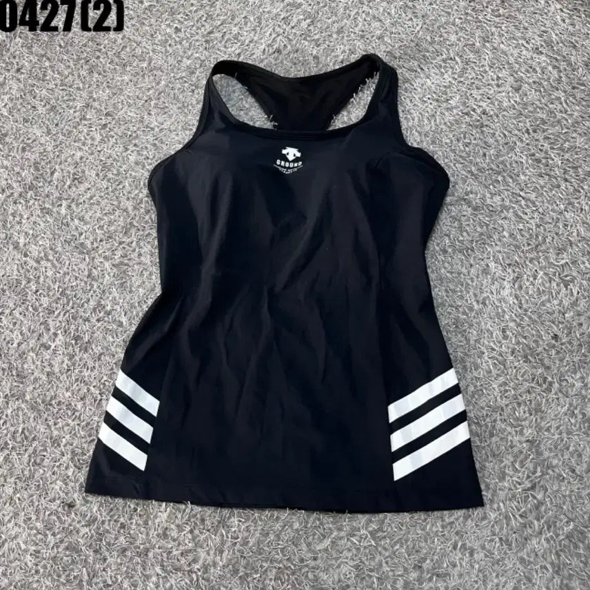 [SOLD OUT] 데상트 블랙 민소매 탱크탑 여성용