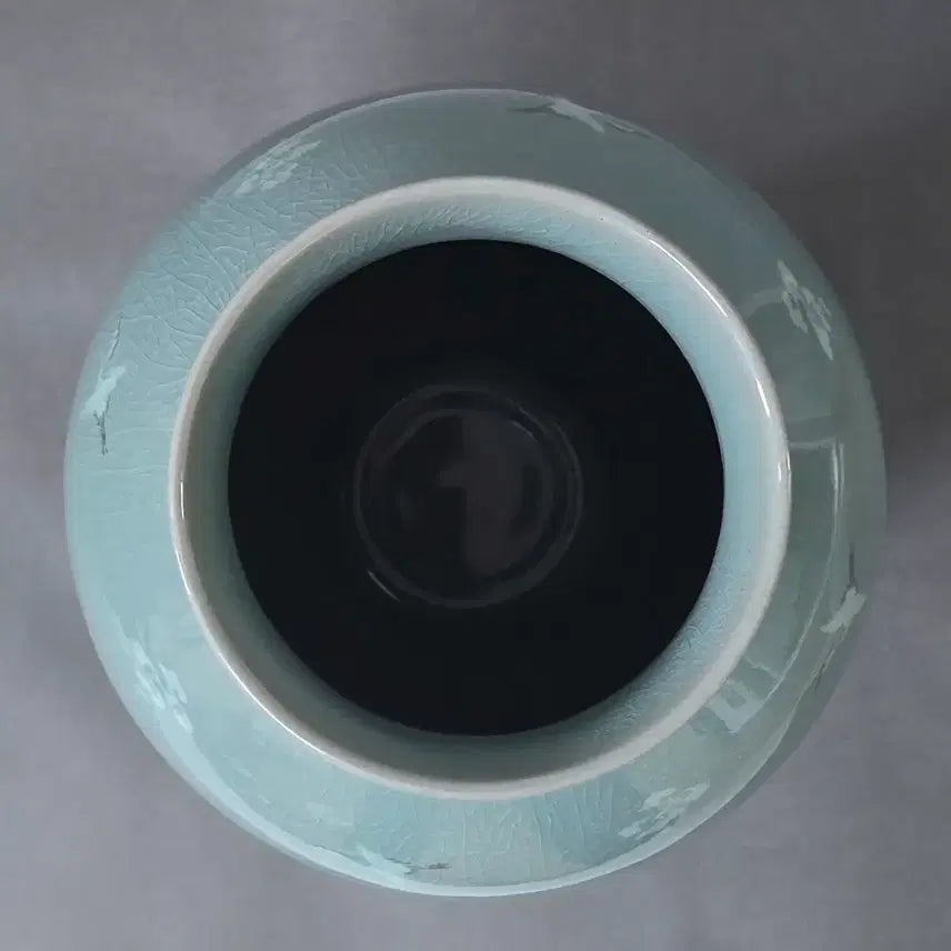 [BUNJANG] Haegang Yoo Geun-hyung Crane Cloud Celadon Porcelain Vase / 해강 유근형 운학문 호