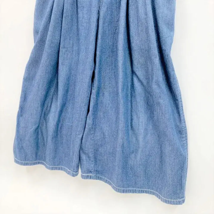 [BUNJANG] BACK NUMBER Denim Jumpsuit Wide Skirt Pants / BACKNUMBER 백넘버 데님멜빵바지 점프수트 와이드 치마바지 C852