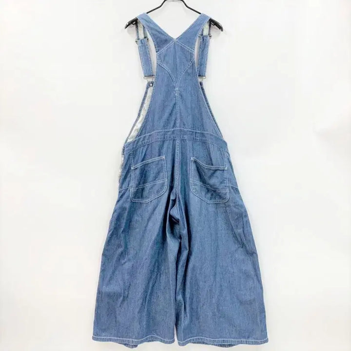 [BUNJANG] BACK NUMBER Denim Jumpsuit Wide Skirt Pants / BACKNUMBER 백넘버 데님멜빵바지 점프수트 와이드 치마바지 C852