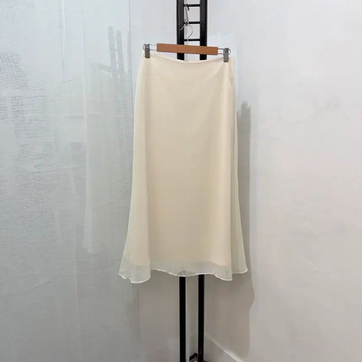 [SOLD OUT] (M)아이보리 쉬폰 롱치마 롱스커트 4460