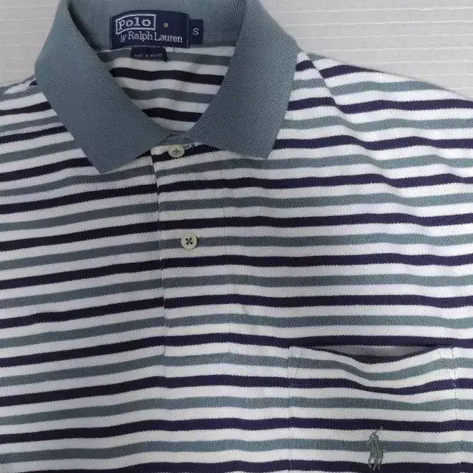 [BUNJANG] (희귀 빈티지) 폴로랄프로렌 90s 스트라이프 포켓 폴로티 95~100 / (희귀 빈티지) 폴로랄프로렌 90s 스트라이프 포켓 폴로티 95~100