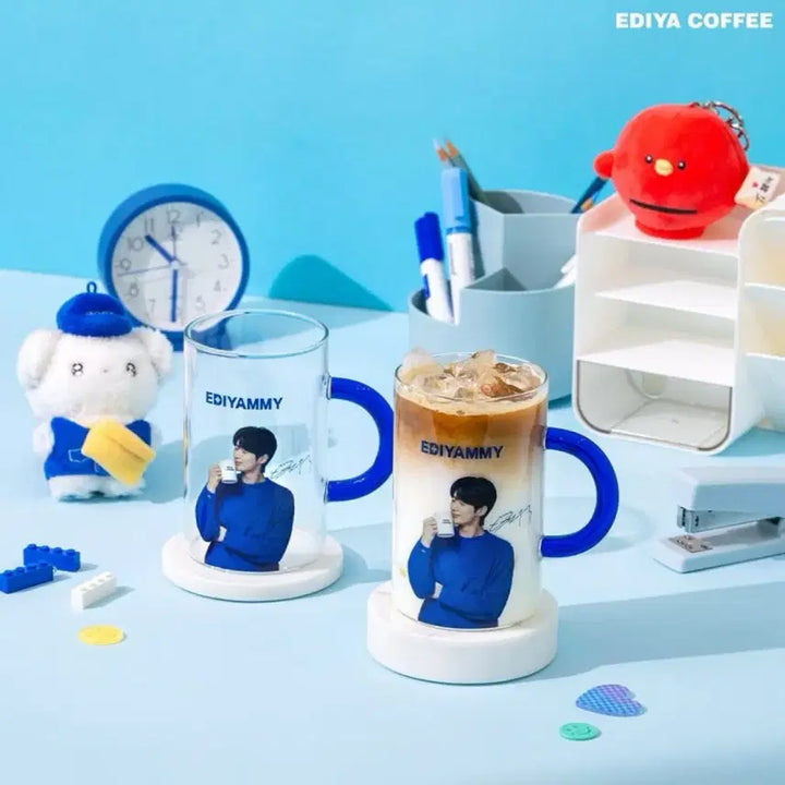 [BUNJANG] Byeon Woo-seok Ediya Glass Cup / 변우석 이디야 유리컵