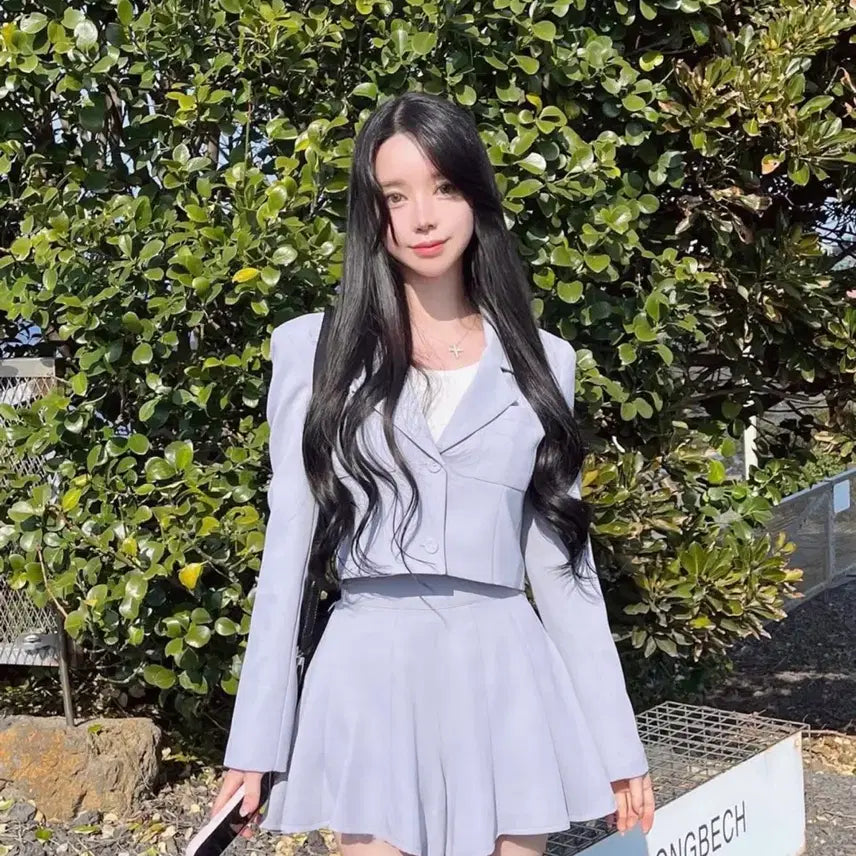 [BUNJANG] 메이윤 제작 자켓 3피스 라일락 그레이 / 메이윤 제작 자켓 3피스 라일락 그레이