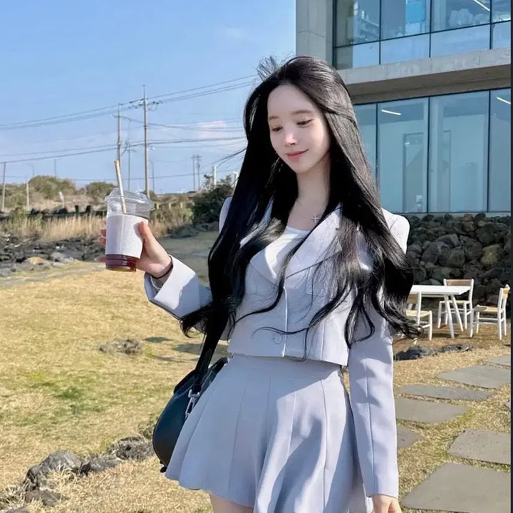 [BUNJANG] 메이윤 제작 자켓 3피스 라일락 그레이 / 메이윤 제작 자켓 3피스 라일락 그레이