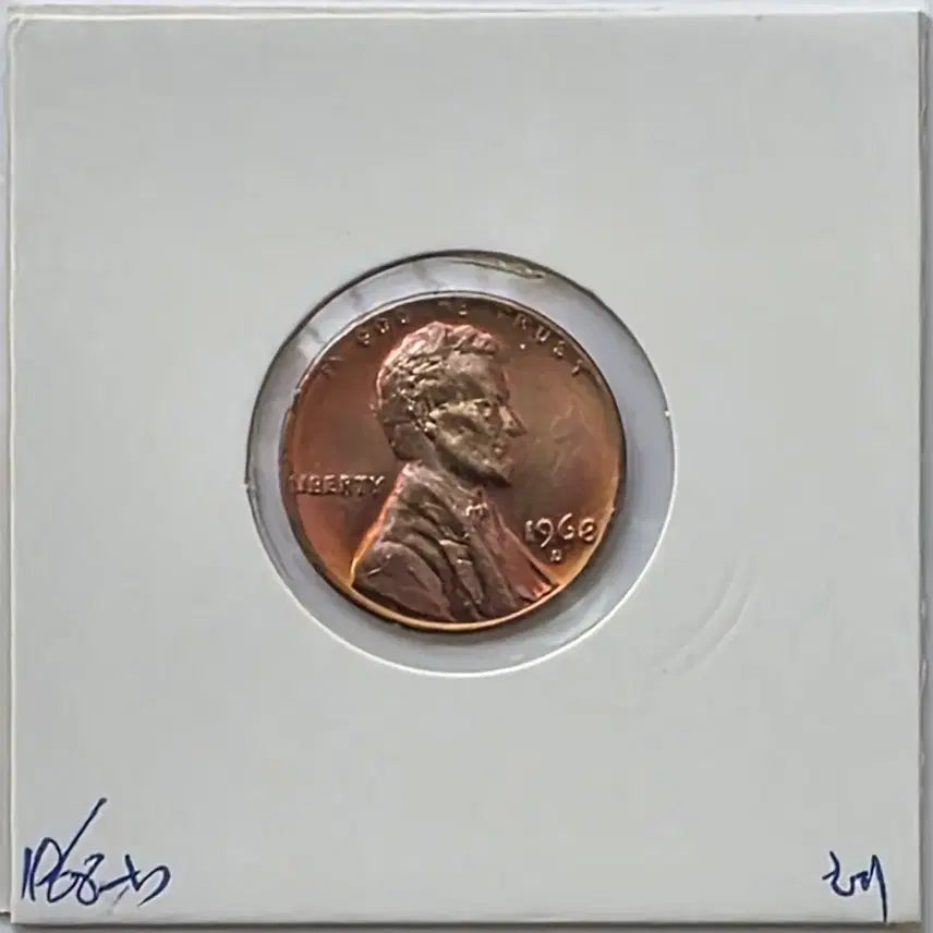 [BUNJANG] Lincoln 1 Cent 1968-D Error Penny / 링컨 1센트 1968_D 년도 에러 미사용 페니