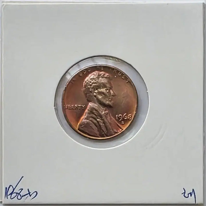 [BUNJANG] Lincoln 1 Cent 1968-D Error Penny / 링컨 1센트 1968_D 년도 에러 미사용 페니