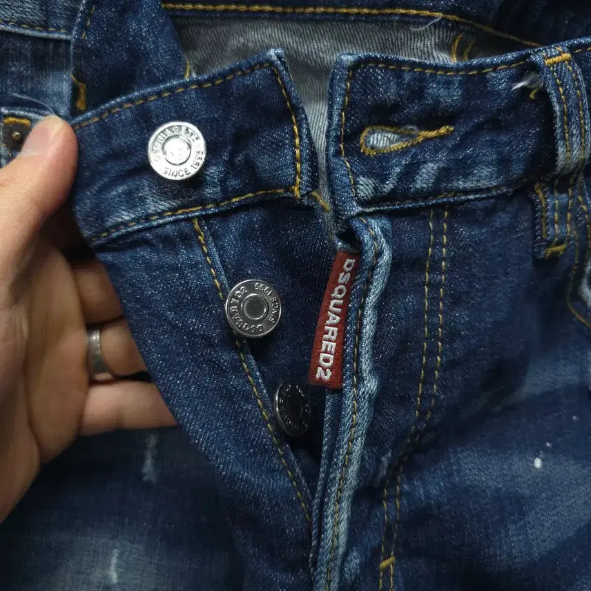 [BUNJANG] Dsquared2 Painting Wash Jeans / 디스퀘어드2 페인팅덧댐 워싱진 ( 30/46 )