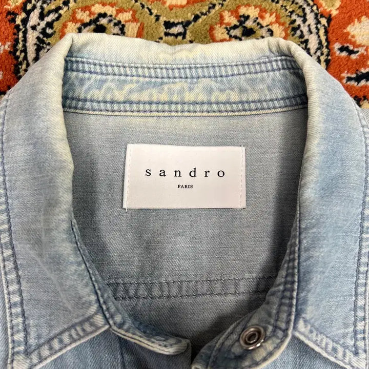 [BUNJANG] [M] SANDRO 산드로 빈티지 연청 웨스턴 셔츠 / [M] SANDRO 산드로 빈티지 연청 웨스턴 셔츠