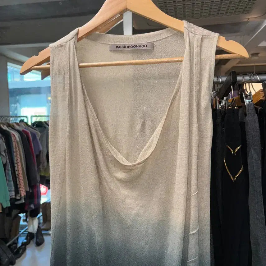 [BUNJANG] Park Choon Moo Drape Linen Dress / 박춘무 드레이프 린넨 원피스