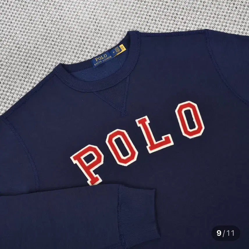 [BUNJANG] Polo Ralph Lauren Logo Navy M Sweatshirt / 폴로랄프로렌 로고 맨투맨 네이비 M