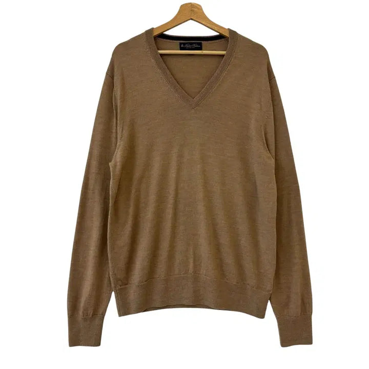 [SOLD OUT] 브룩스브라더스 메리노 울 브이넥 니트 베이지 L 정품