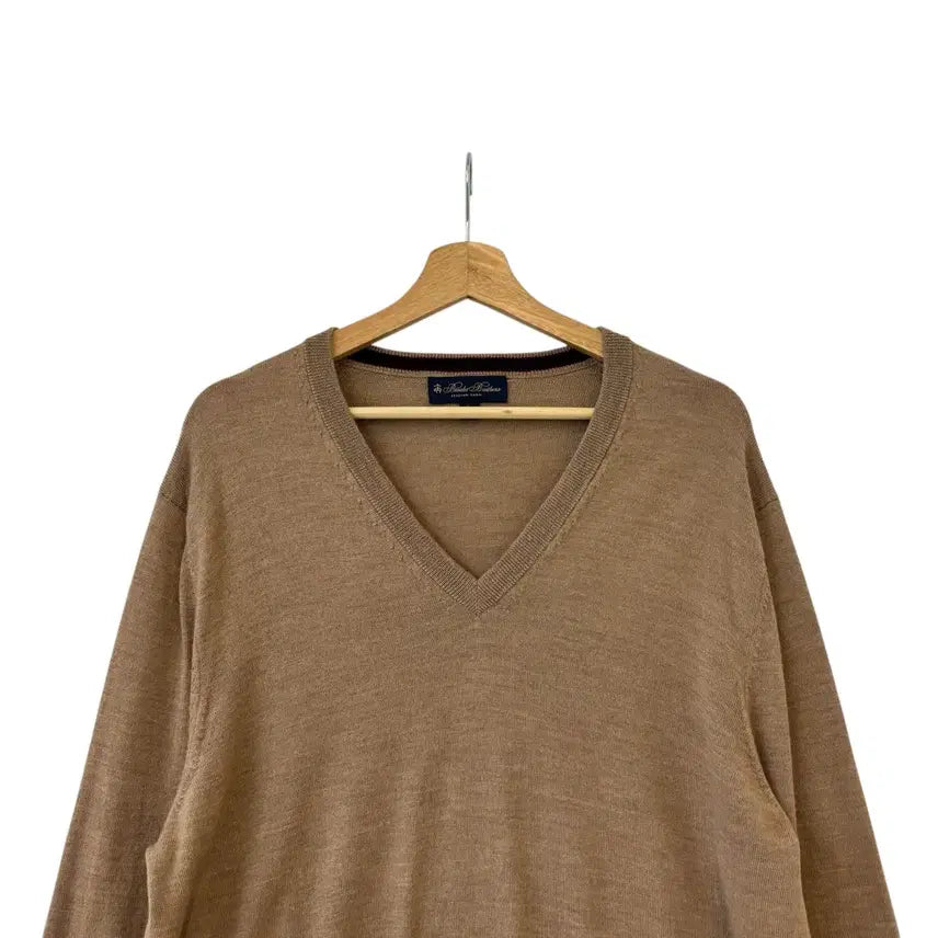 [SOLD OUT] 브룩스브라더스 메리노 울 브이넥 니트 베이지 L 정품