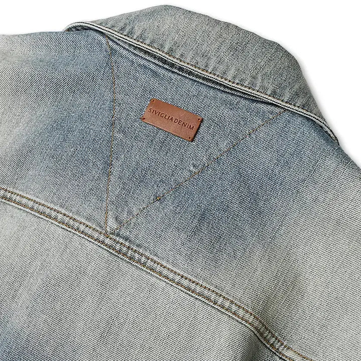 [BUNJANG] Siviglia Italy Cotton Denim Trucker Jacket / 시빌리아 [Siviglia] 연청 이태리 코튼 데님 트러커 자켓 청자켓