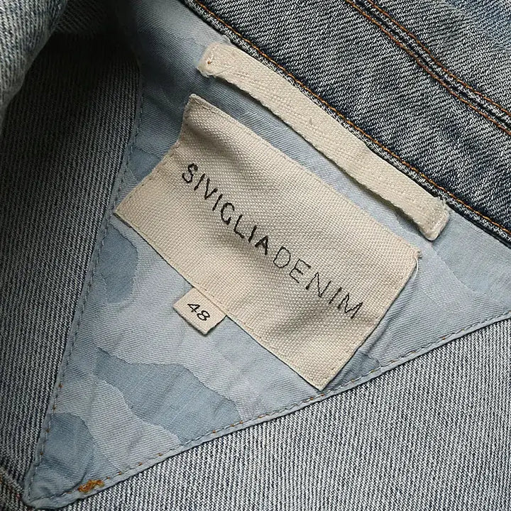 [BUNJANG] Siviglia Italy Cotton Denim Trucker Jacket / 시빌리아 [Siviglia] 연청 이태리 코튼 데님 트러커 자켓 청자켓
