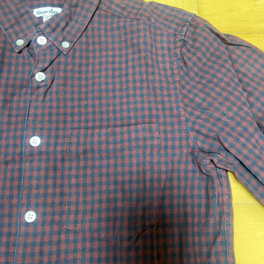 [BUNJANG] Steven Alan Checkered Shirt XS / Steven Alan 면 체크셔츠  XS