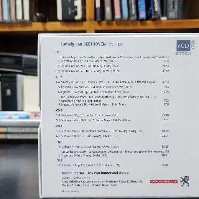 [BUNJANG] ANIMA ETERNA Beethoven Symphony 6CD (Import) / ANIMA ETERNA 아니마 에테르나 베토벤 교향곡 6CD (수입)