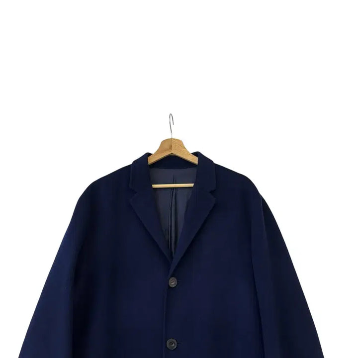 [SOLD OUT] 마마가리 울 캐시미어 세미 오버 핏 코트 네이비 48 정품