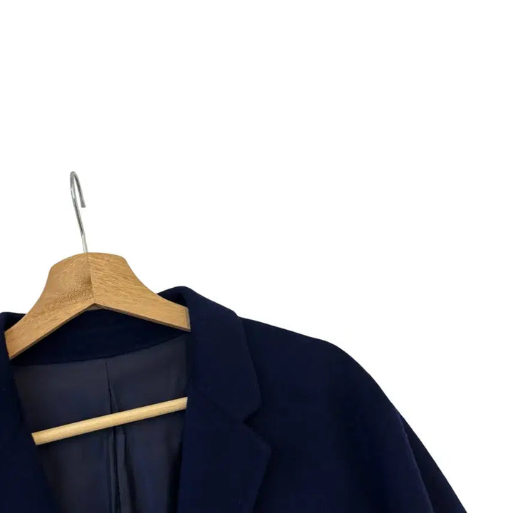 [SOLD OUT] 마마가리 울 캐시미어 세미 오버 핏 코트 네이비 48 정품
