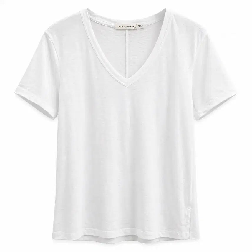 [BUNJANG] Rag &amp; Bone V-Neck Basic T-shirt White S / Rag &amp; Bone V넥 기본 티셔츠 화이트 S