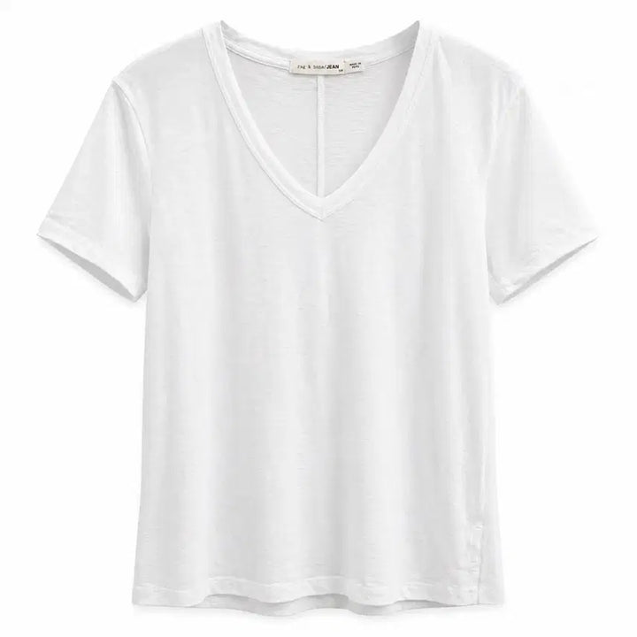 [BUNJANG] Rag &amp; Bone V-Neck Basic T-shirt White S / Rag &amp; Bone V넥 기본 티셔츠 화이트 S