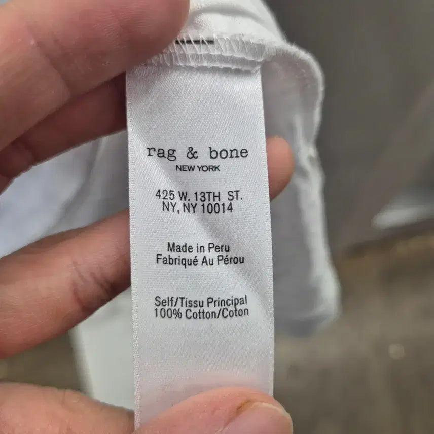 [BUNJANG] Rag &amp; Bone V-Neck Basic T-shirt White S / Rag &amp; Bone V넥 기본 티셔츠 화이트 S