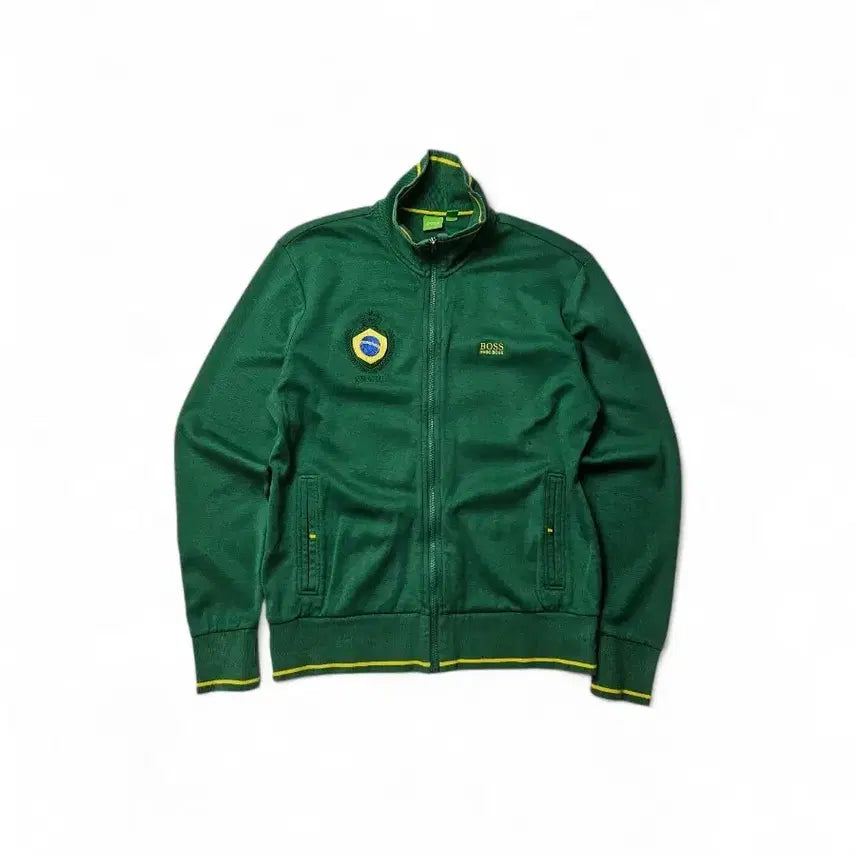 [BUNJANG] BOSS Brazil Green Jersey Jacket M / BOSS 보스 브라질 그린 져지 자켓 M