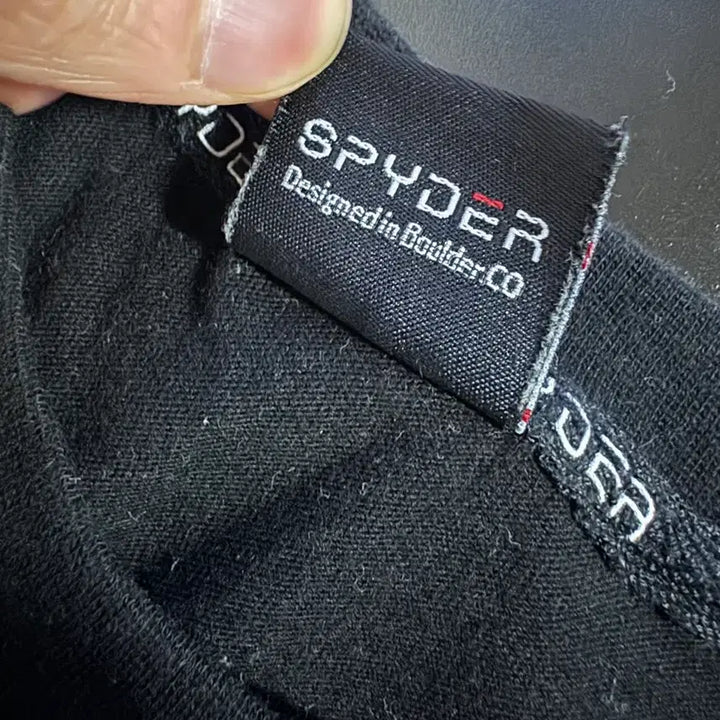 [BUNJANG] 여성 스파이더 Spyder 로고 반팔 티셔츠 M 블랙 / 여성 스파이더 Spyder 로고 반팔 티셔츠 M 블랙