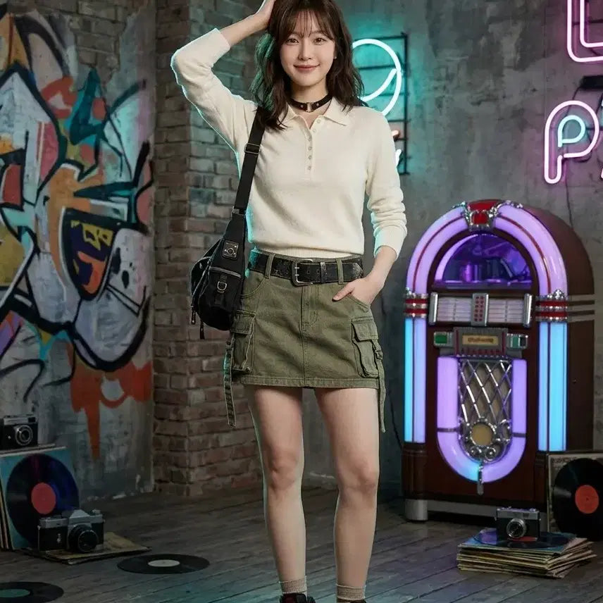 [BUNJANG] ZIO SONGZIO 지오송지오 아이보리 카라 니트 / ZIO SONGZIO 지오송지오 아이보리 카라 니트