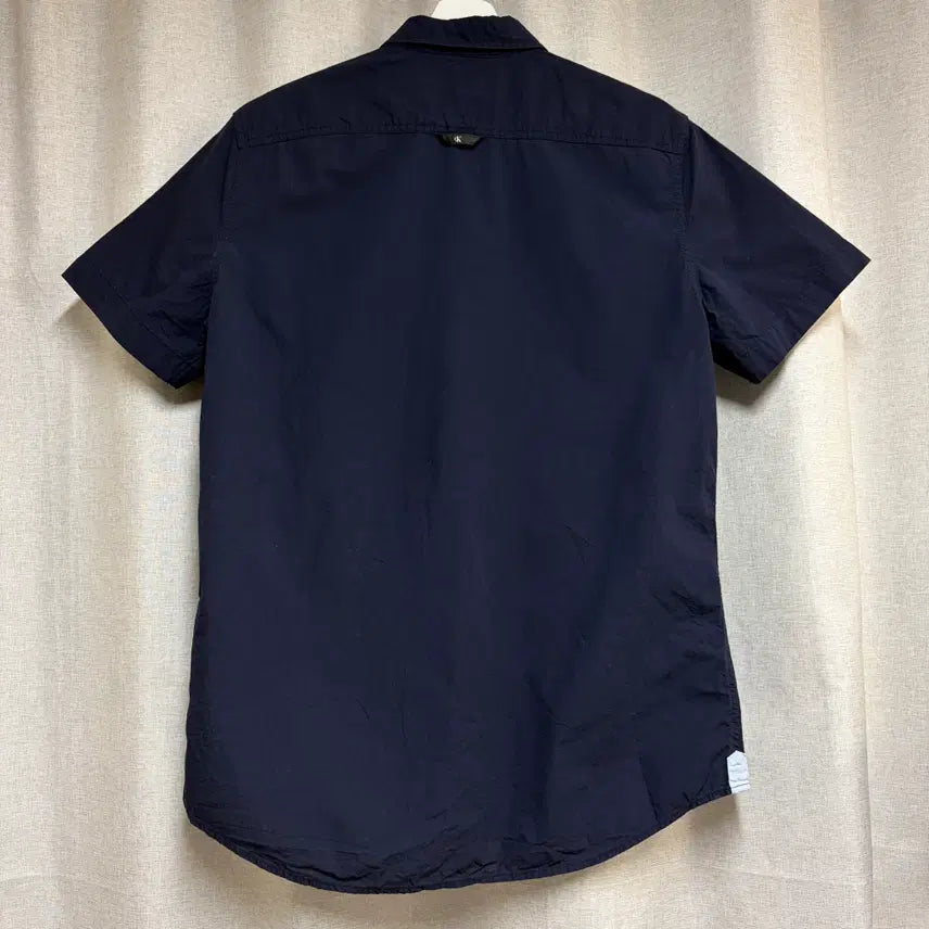 [BUNJANG] Calvin Klein Jeans Slim Fit Short Sleeve Shirt Navy L / 캘빈클라인 진스 슬림핏 반팔 셔츠 네이비 L