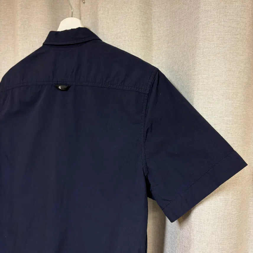 [BUNJANG] Calvin Klein Jeans Slim Fit Short Sleeve Shirt Navy L / 캘빈클라인 진스 슬림핏 반팔 셔츠 네이비 L