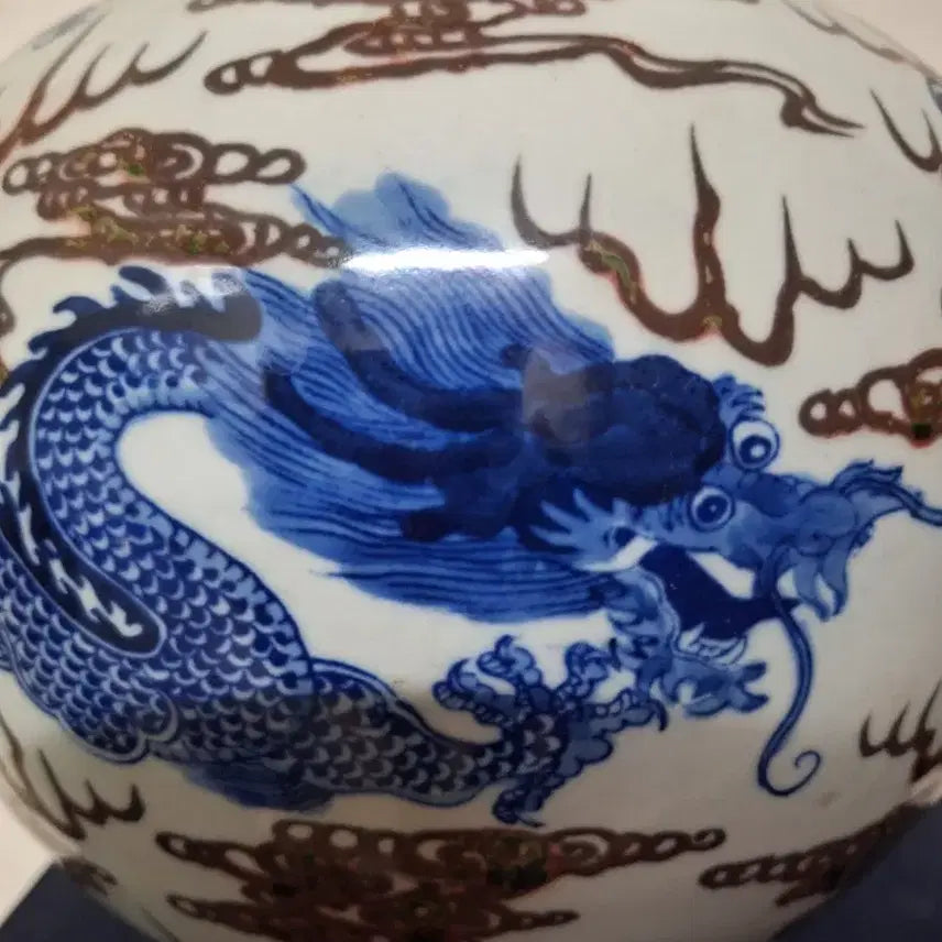 [BUNJANG] 중국 도자기, 골동품, 청화유리홍,운룡문천구병 / 중국 도자기, 골동품, 청화유리홍,운룡문천구병