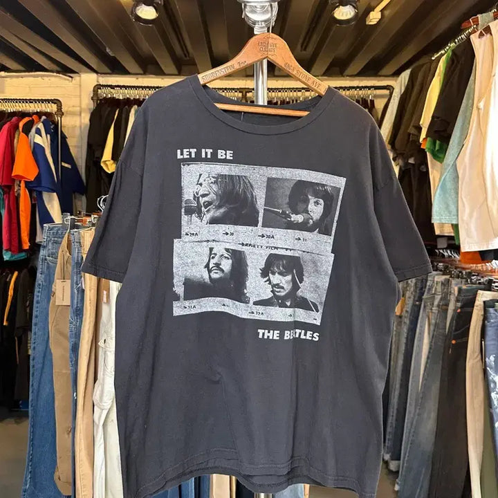 [BUNJANG] The Beatles Rock Band Vintage Printed T-shirt / [105]비틀즈 락밴드 프린팅 티셔츠