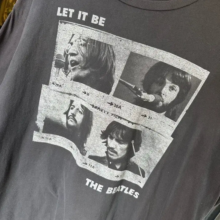 [BUNJANG] The Beatles Rock Band Vintage Printed T-shirt / [105]비틀즈 락밴드 프린팅 티셔츠