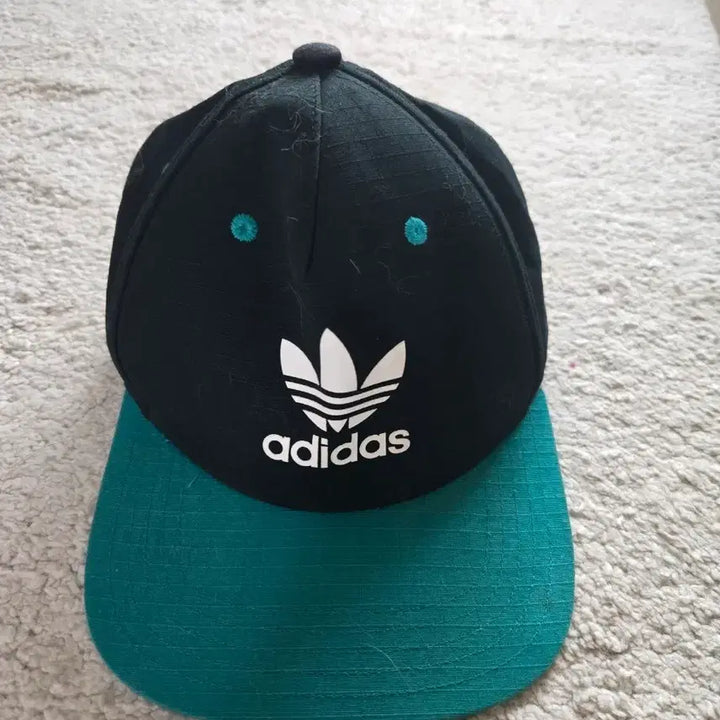[BUNJANG] Adidas Snapback Cap / 아디다스 검정/청록 스냅백 모자