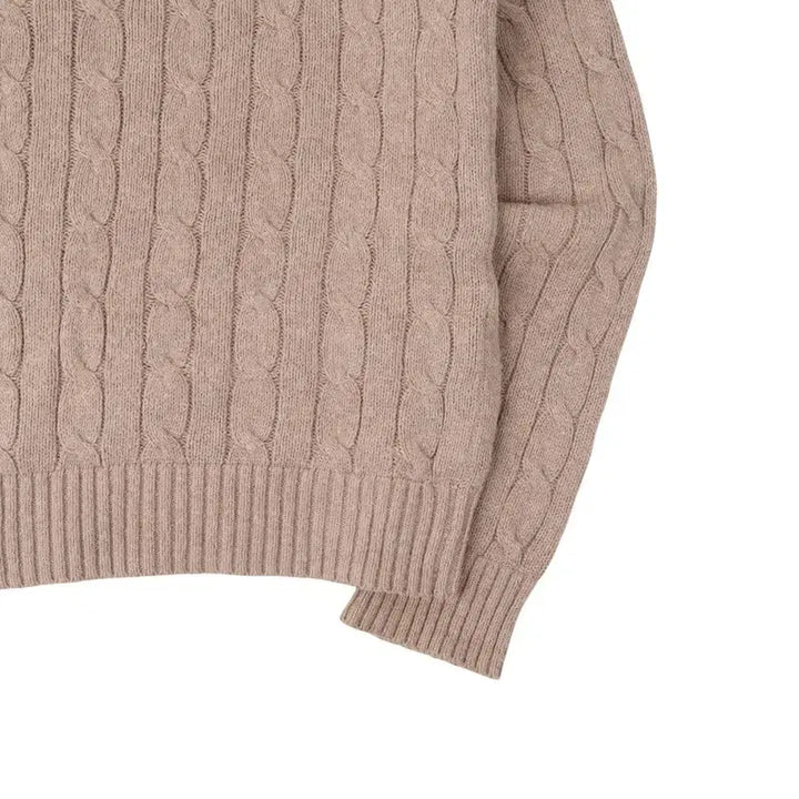 [BUNJANG] Polo Ralph Lauren Beige Cotton Cable Knit Sweater / 폴로 랄프로렌 QR 베이지 코튼 케이블 니트