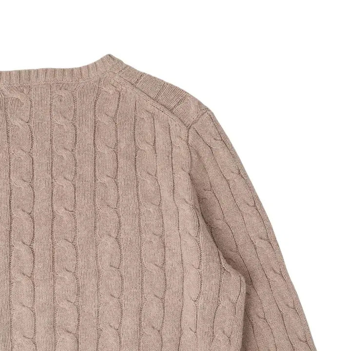 [BUNJANG] Polo Ralph Lauren Beige Cotton Cable Knit Sweater / 폴로 랄프로렌 QR 베이지 코튼 케이블 니트