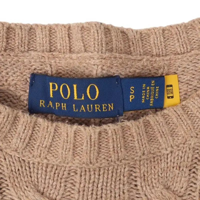 [BUNJANG] Polo Ralph Lauren Beige Cotton Cable Knit Sweater / 폴로 랄프로렌 QR 베이지 코튼 케이블 니트