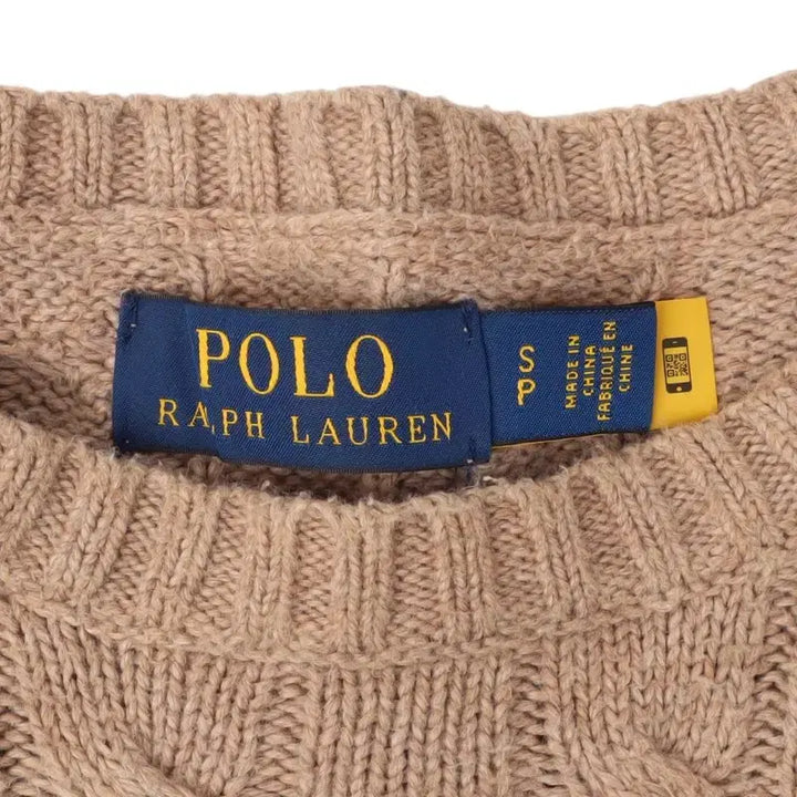 [BUNJANG] Polo Ralph Lauren Beige Cotton Cable Knit Sweater / 폴로 랄프로렌 QR 베이지 코튼 케이블 니트