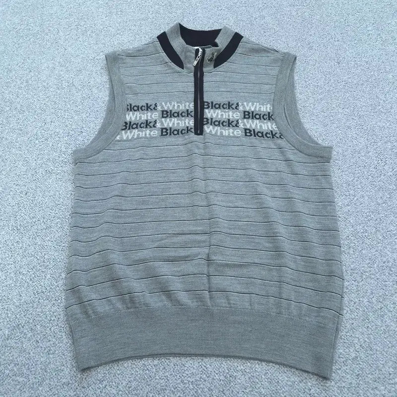 [BUNJANG] C Black and White Knit Vest / L 블랙앤화이트 니트 조끼 | C