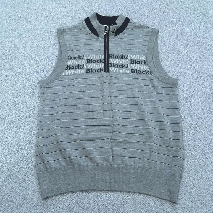 [BUNJANG] C Black and White Knit Vest / L 블랙앤화이트 니트 조끼 | C