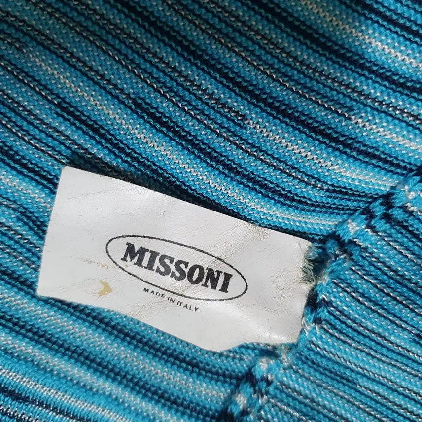 [BUNJANG] MISSONI Sport Blue Striped Knit Sweater / MISSONI 미쏘니 스포츠 정품 니블루 스트라이프 긴팔 남자100 니트