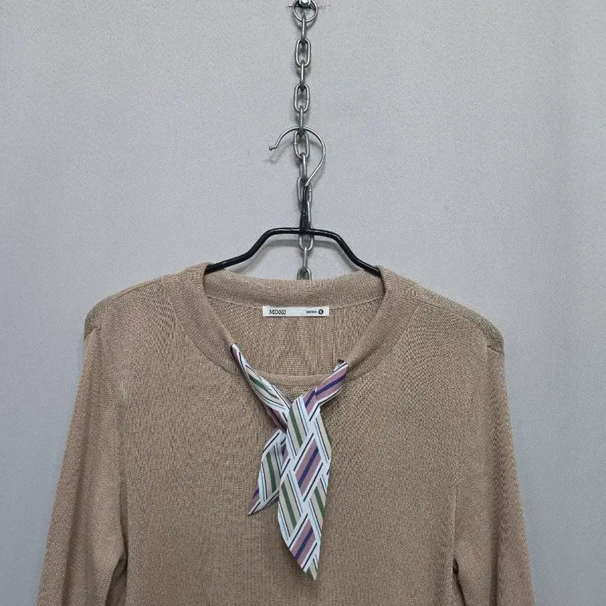 [BUNJANG] MISO Next Beige Short Sleeve Knit Top / 미쏘 넥스트 베이지 반팔 니트