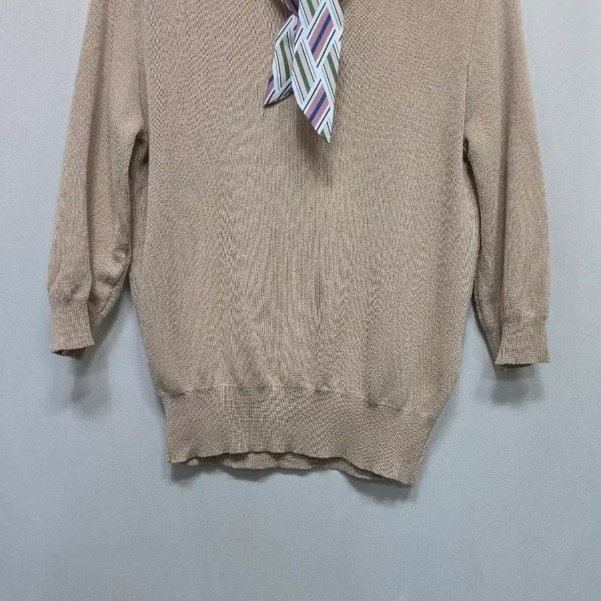 [BUNJANG] MISO Next Beige Short Sleeve Knit Top / 미쏘 넥스트 베이지 반팔 니트