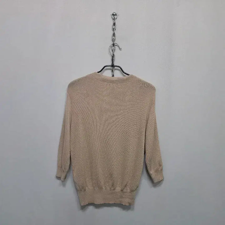 [BUNJANG] MISO Next Beige Short Sleeve Knit Top / 미쏘 넥스트 베이지 반팔 니트