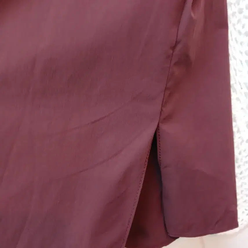 [BUNJANG] ZIOZIO Wine Red Short Sleeve Blouse / 지오송지오와인색 반팔 블라우스 55