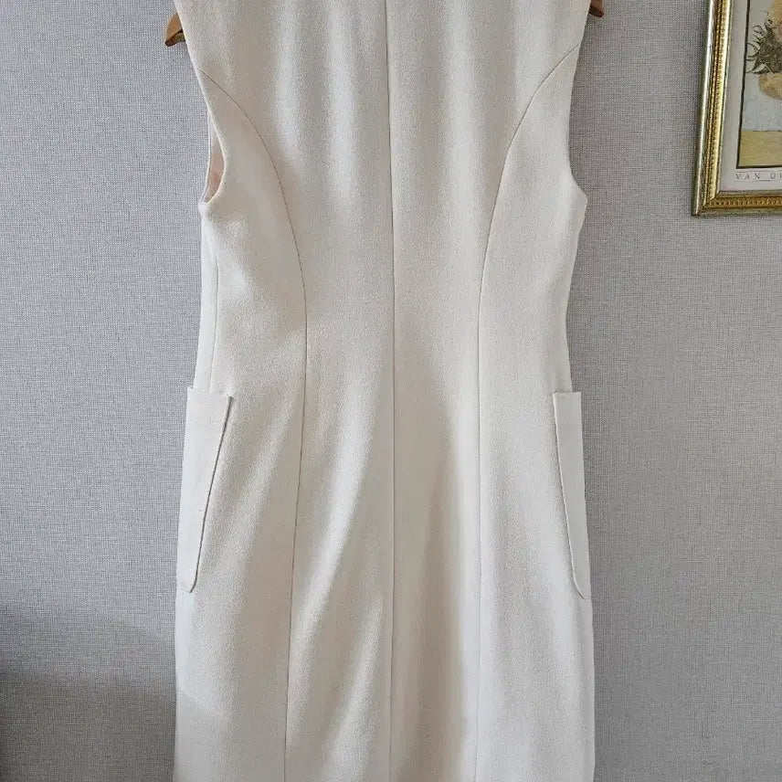 [BUNJANG] TIME Cream Long Vest (F) / 한섬 TIME 타임 크림 롱 조끼 (F)