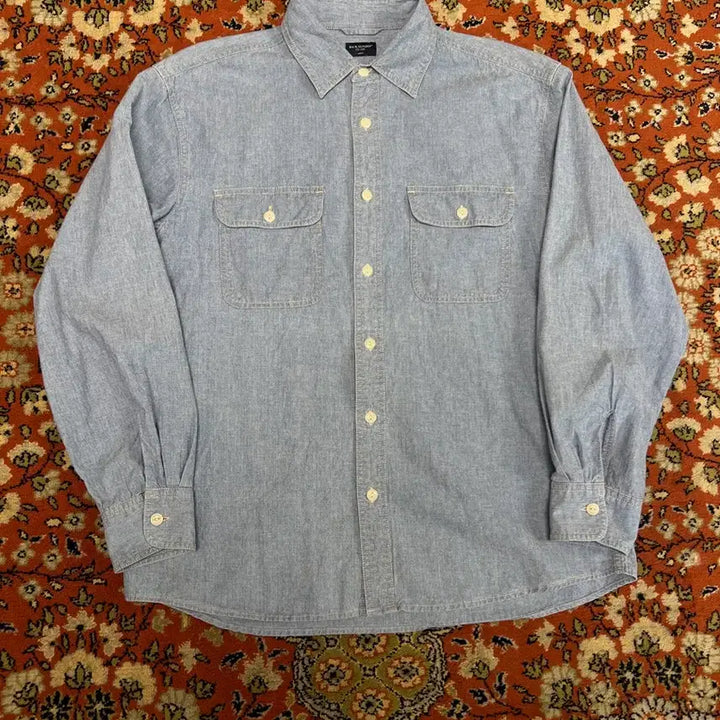 [BUNJANG] BACK NUMBER Chambray Work Shirt / [L] BACK NUMBER 백넘버 샴브레이 셔츠 블루