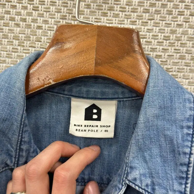 [BUNJANG] Beanpole Denim Shirt (Size 85) / 빈폴 데님 셔츠 85 D00077