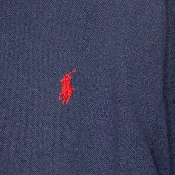 [BUNJANG] Polo Custom Fit Navy Long Sleeve Polo Shirt - M / 폴로 커스텀핏 로고 네이비 긴팔 카라티 M